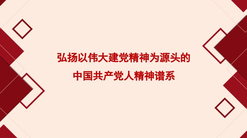 弘扬以伟大建党精神为源头的中国共产党人精神谱系（38）