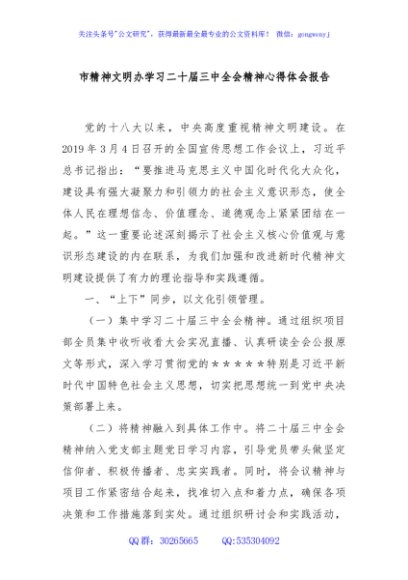 市精神文明办学习二十届三中全会精神心得体会报告