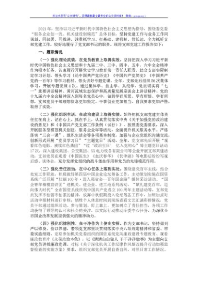 市直机关党支部书记党建工作述职