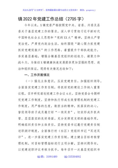 镇2022年党建工作总结