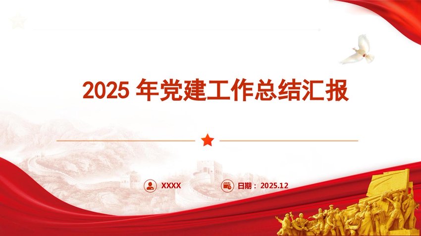PPT：2025年机关党建工作总结汇报